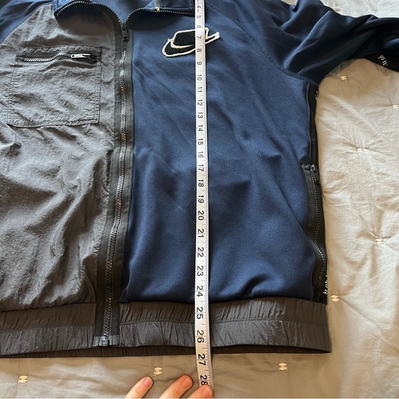 Nike Men's Blue Gray Collared Long Sleeve Zipper Track Jacket Size Large - Picture 16 of 16